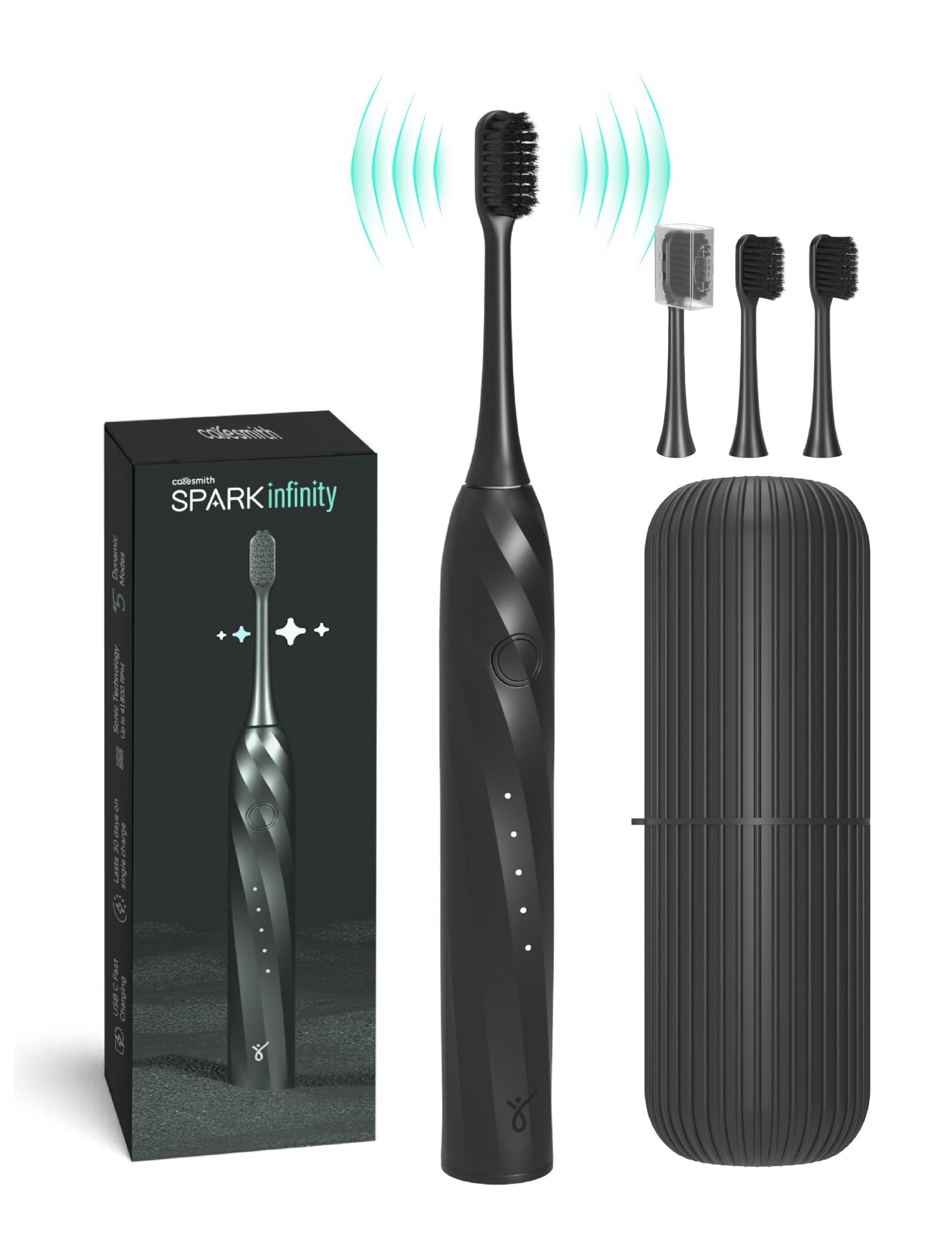 Caresmith SPARK Infinity Electric Toothbrush | 3 Brush Heads